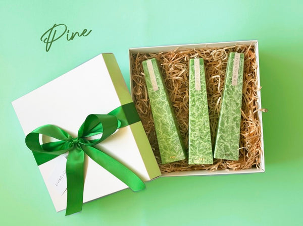 Green Christmas Candle in gift box