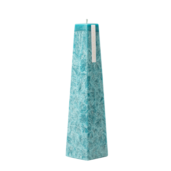 Aqua coloured soy wax mini icicle candle