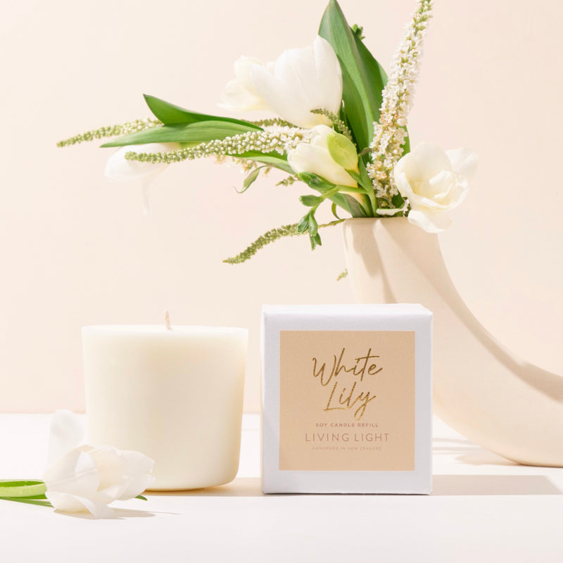 White Lily Soy Candle Refill - Large