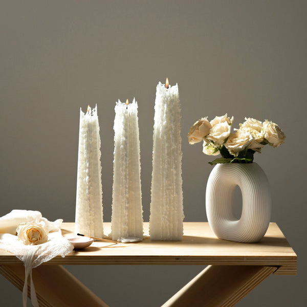 Pinot Blanc Icicle Candle Medium - OUTLET